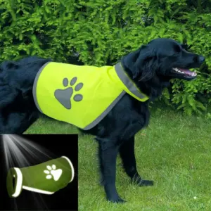 colete reflexivo para cães amarelo