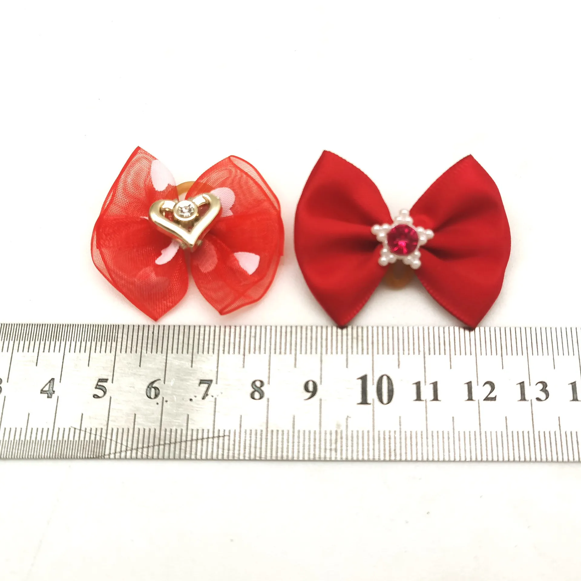 Laços de Cabelo para Cães Pequenos com Pérola e Diamante - Image 6