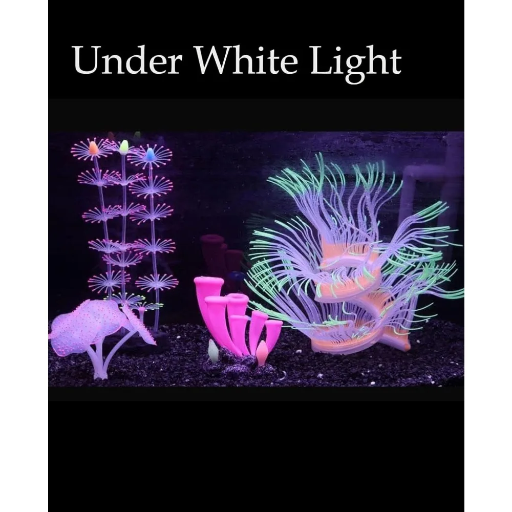 Decoração de Silicone para Aquário com Efeito Luminoso e Ventosa - Imagem 4