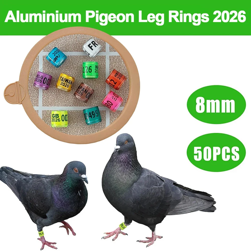 Anéis de Perna para Pássaros Numerados 8x11mm, 10-50 Peças - Imagem 4