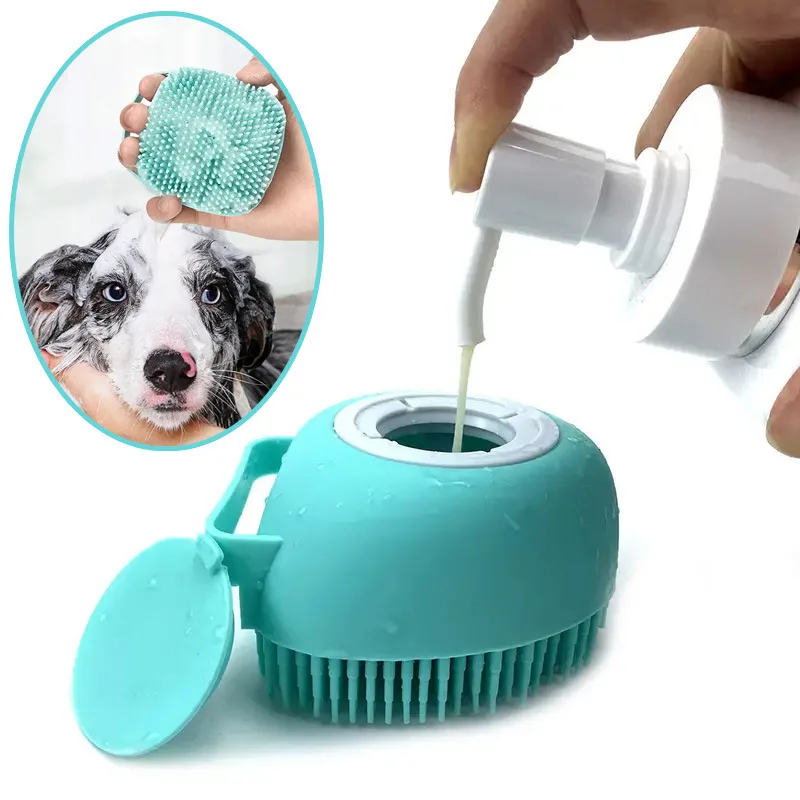 luva escova para banho de cães e gatos