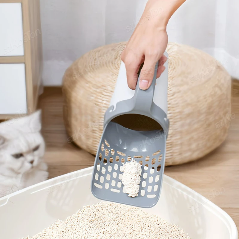 Pá de Areia para Gatos com Lixeira Integrada e Refil de Sacos - Imagem 4