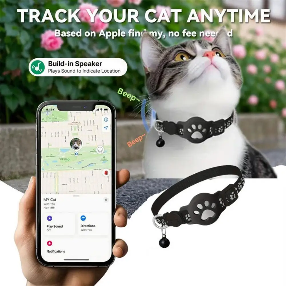 Coleira para Gato com Airtag Refletiva e Fivela de Segurança - Imagem 2
