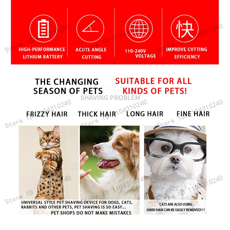 Kit Tosa Elétrico para Cães e Gatos com Máquina e Lixadeira Silenciosa - Imagem 3
