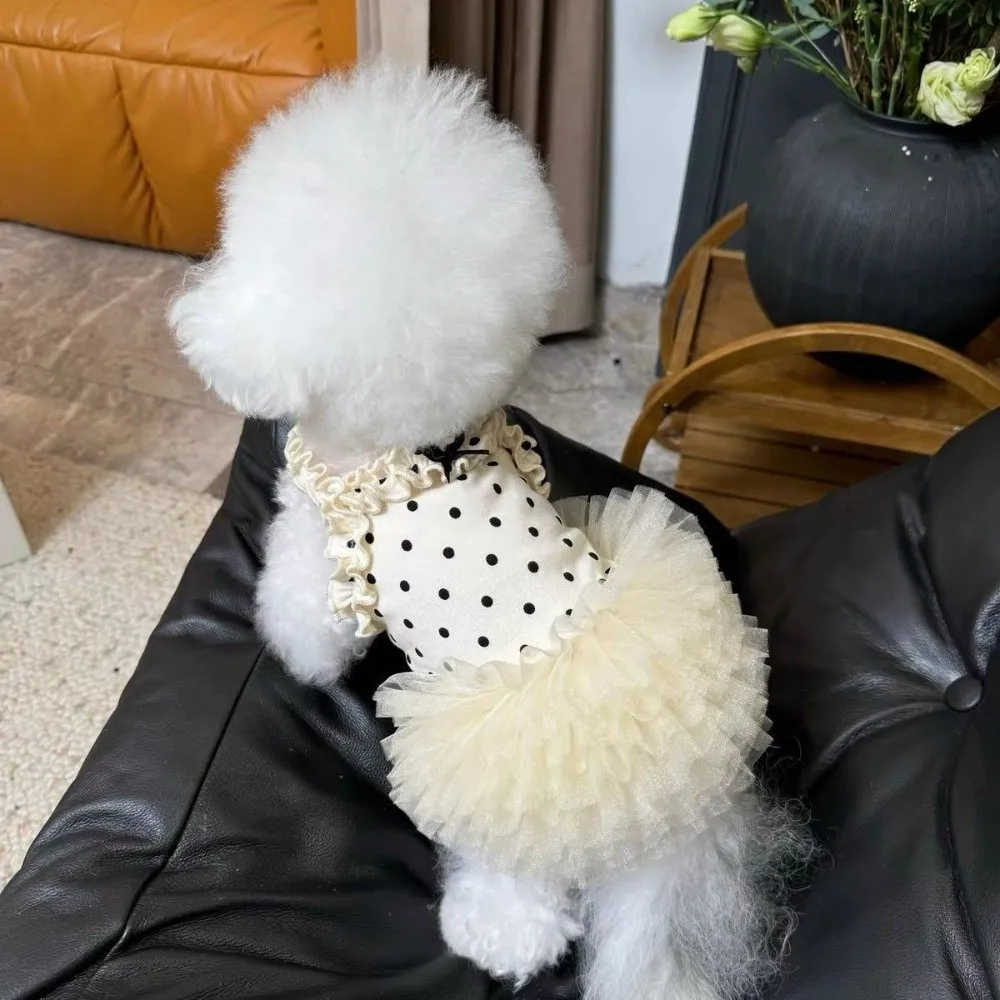 Vestido para Cães e Gatos Pequenos de Poliéster Sem Mangas Leve - Imagem 3