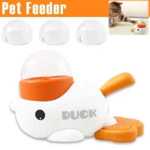 dispensador de ração pato ajustável para cães e gatos