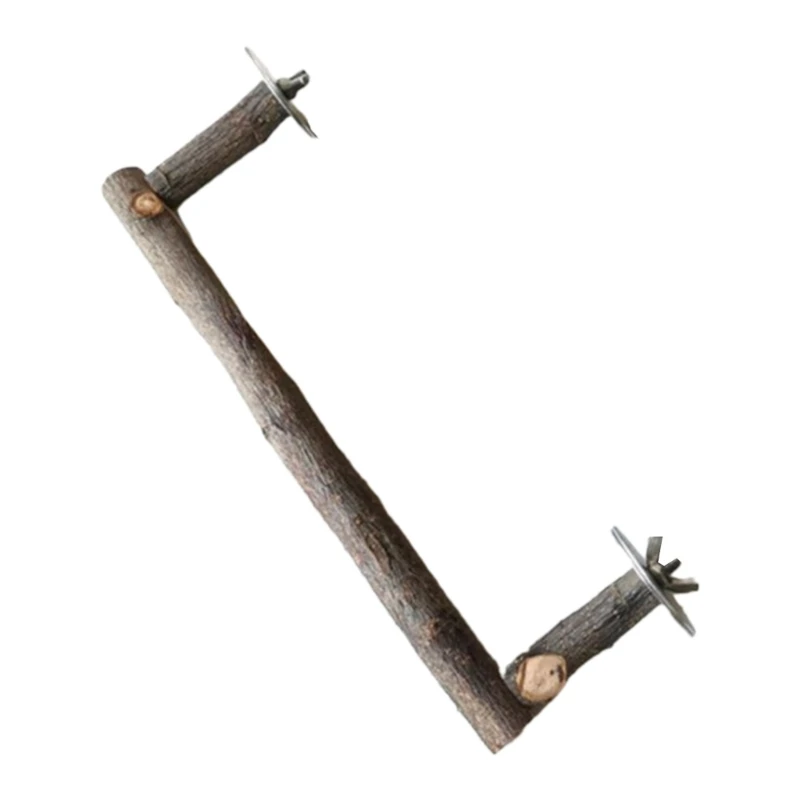 Poleiro de Madeira em U para Pássaros, para Gaiola, com Fixação Firme - Imagem 4