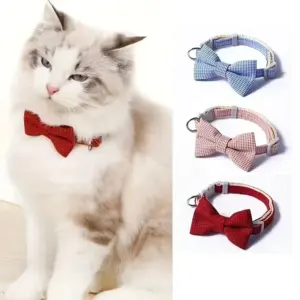 coleira para gatos com gravata borboleta