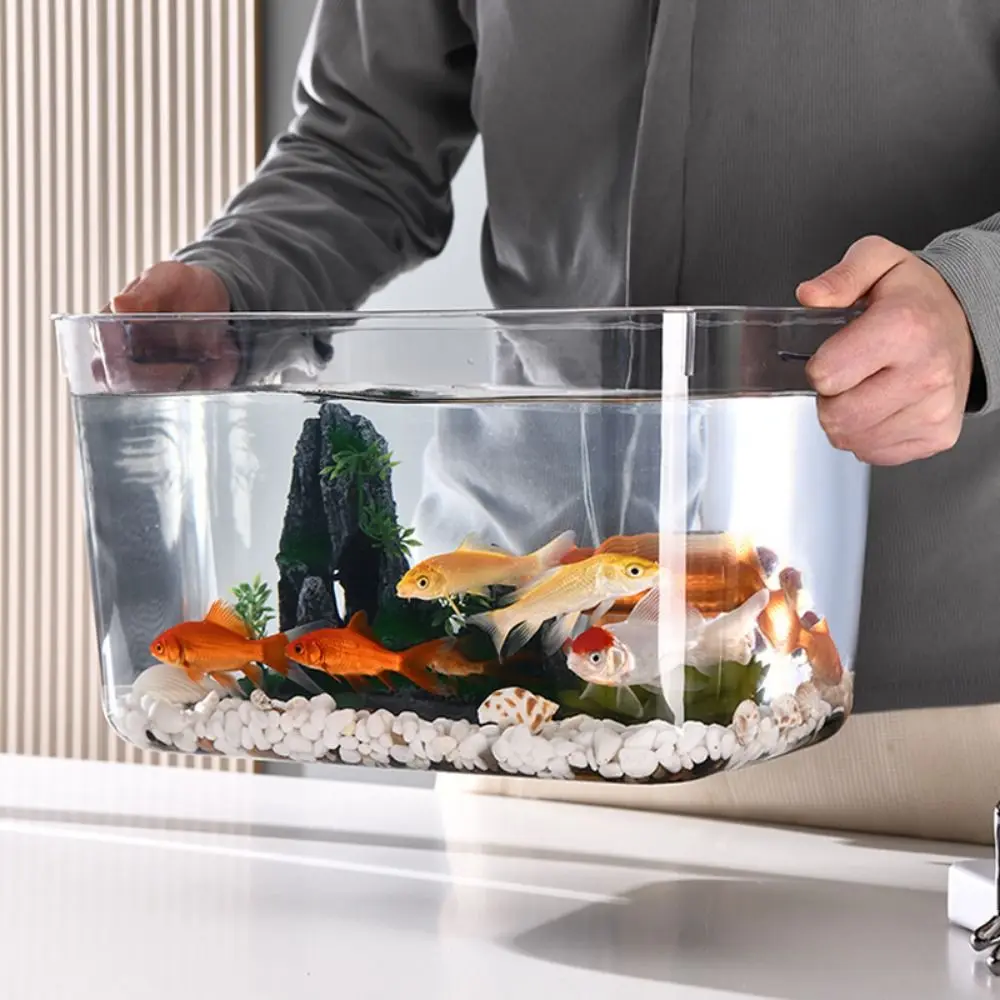 Aquário de Plástico Transparente para Peixes e Tartarugas - Imagem 2