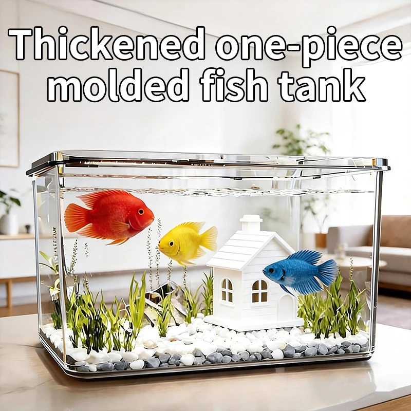 Mini Aquário Panorâmico 360° de PET Transparente para Peixes - Imagem 3