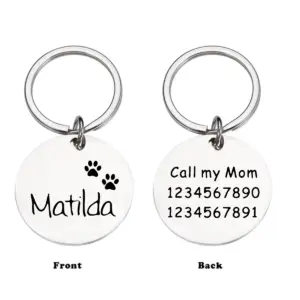 plaquinha de identificação para cães e gatos