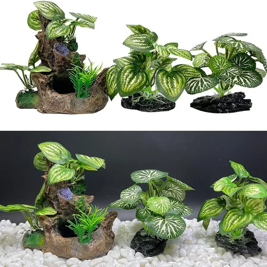 planta de aquário artificial de plástico