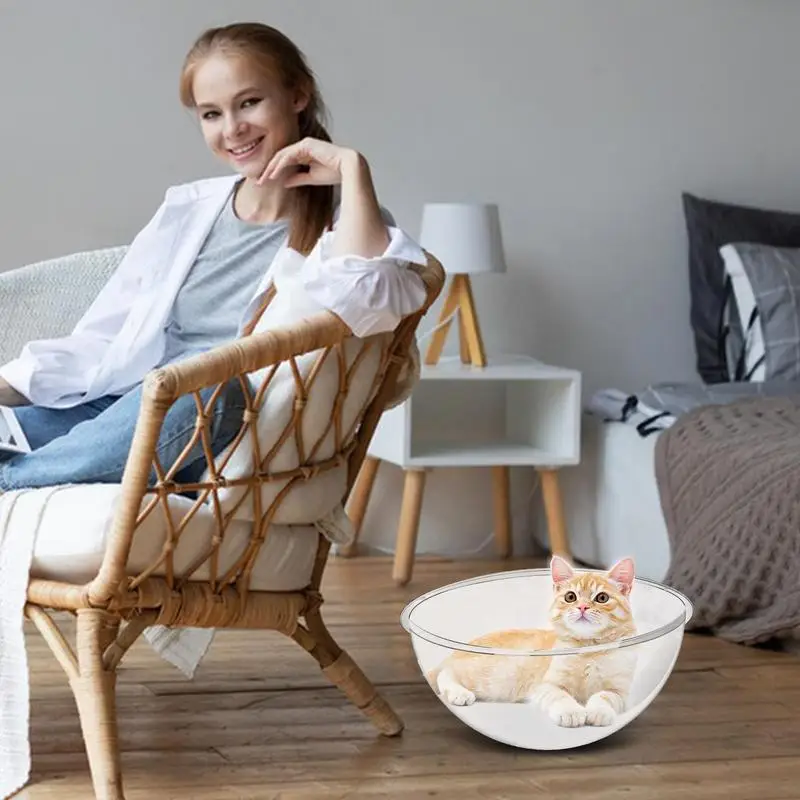 Cama Rede para Gatos de Acrílico Transparente Antirrisco - Imagem 5
