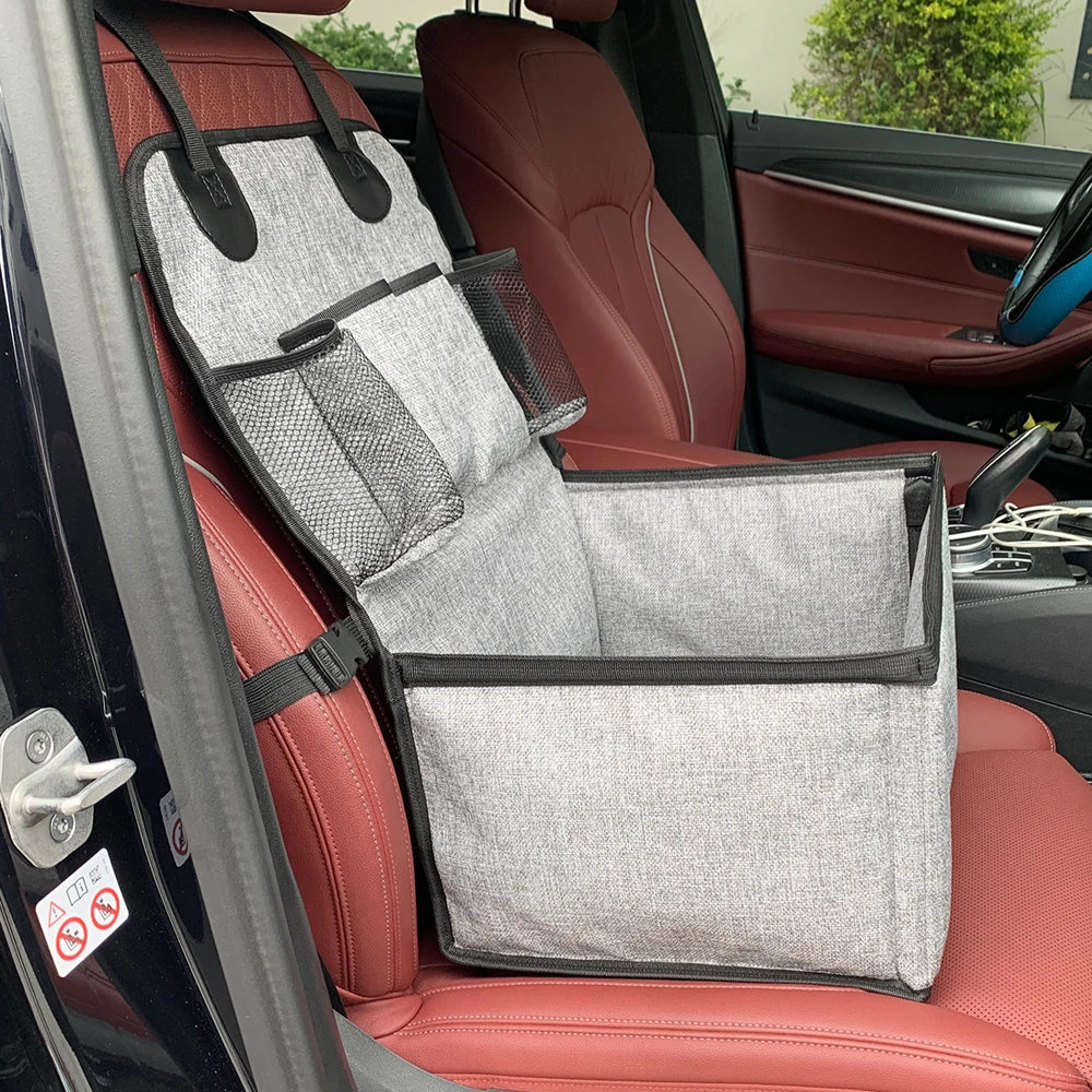 Assento de Carro para Cães Pequenos e Médios com Bolsos Laterais - Imagem 4
