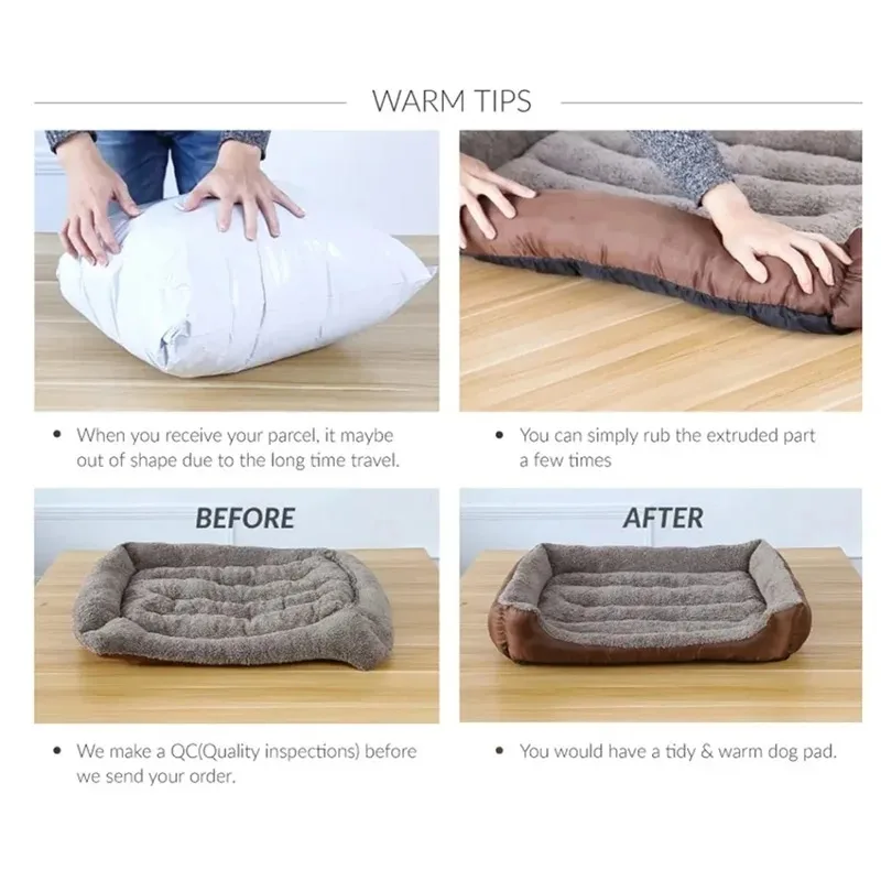Cama para Gatos e Cães Pequenos de Pelúcia Macia - Imagem 5