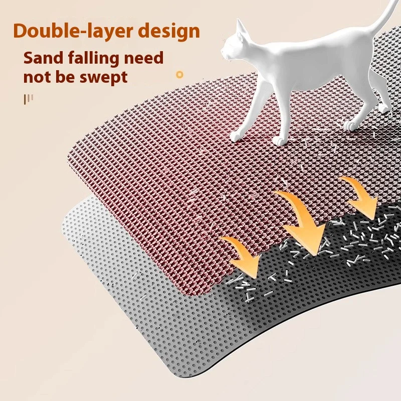 Tapete Higiênico para Gatos de EVA Dupla Camada Lavável - Imagem 2