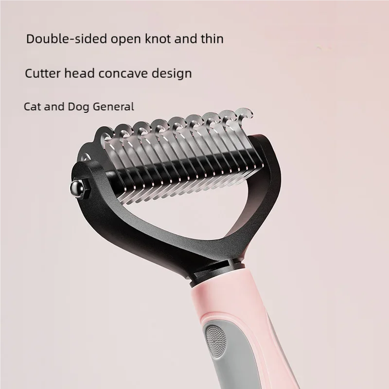 Escova para Cães de Aço Inoxidável Dupla Face Remove Pelos - Imagem 4