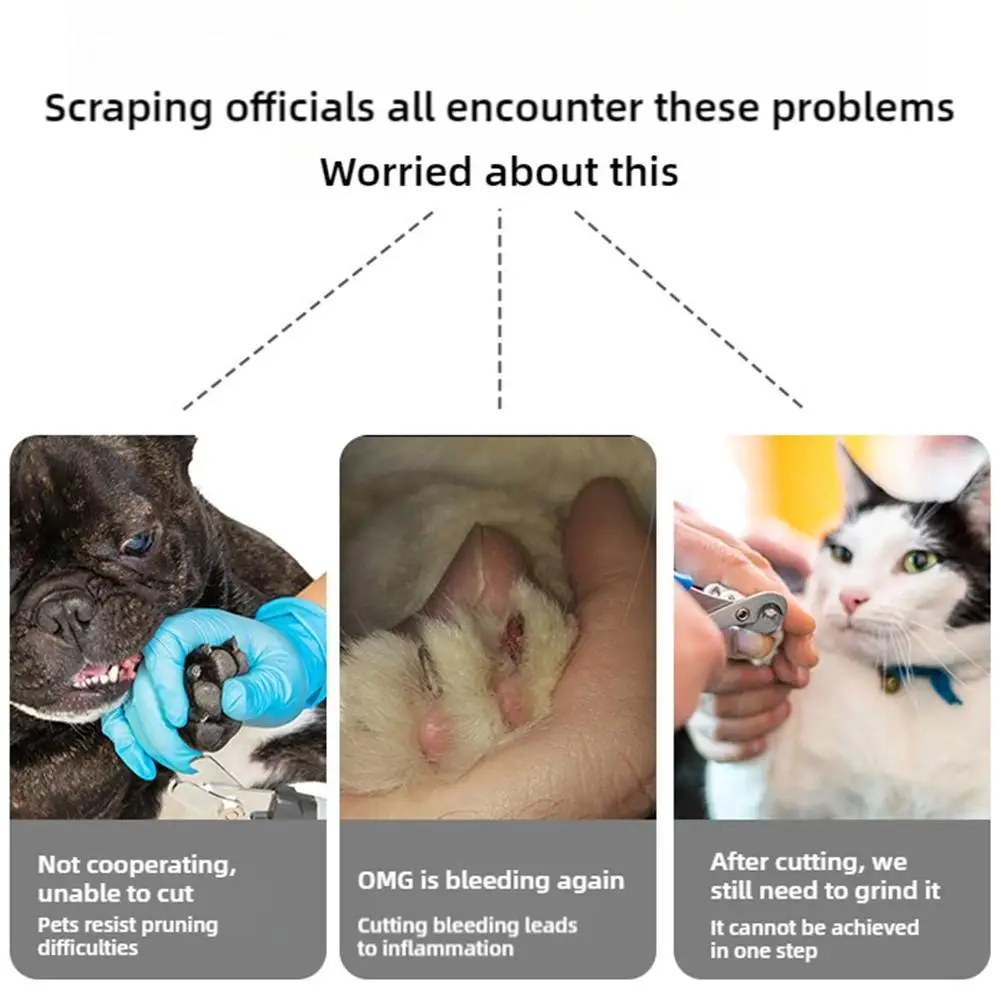 Cortador de Unhas Elétrico para Cães e Gatos Recarregável USB - Imagem 4
