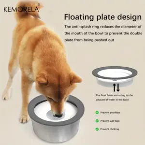 tigela de água para cães em aço inoxidável