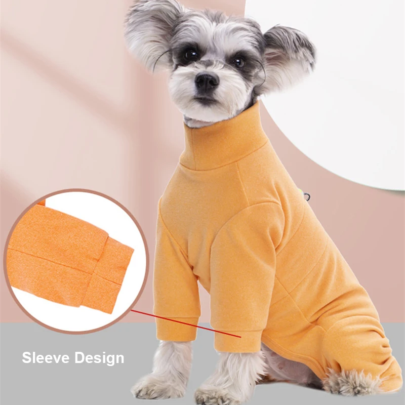 Macacão para Cães Pequenos de Fleece Térmico com Gola Alta - Imagem 4