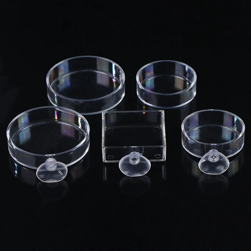 Alimentador de Aquário Redondo de Acrílico Transparente para Peixes e Camarões - Imagem 4