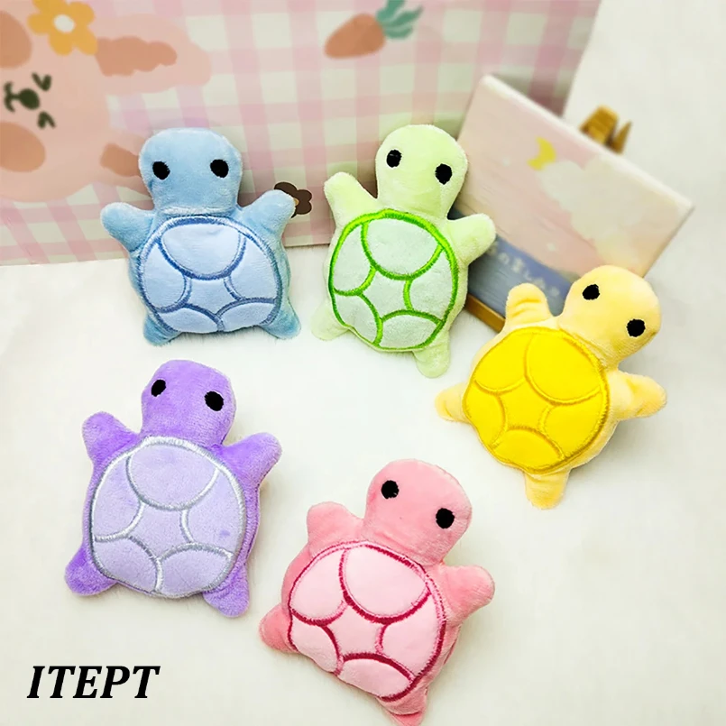 Brinquedo de Pelúcia Tartaruga para Cães Pequenos 10cm com Som Interno - Imagem 4