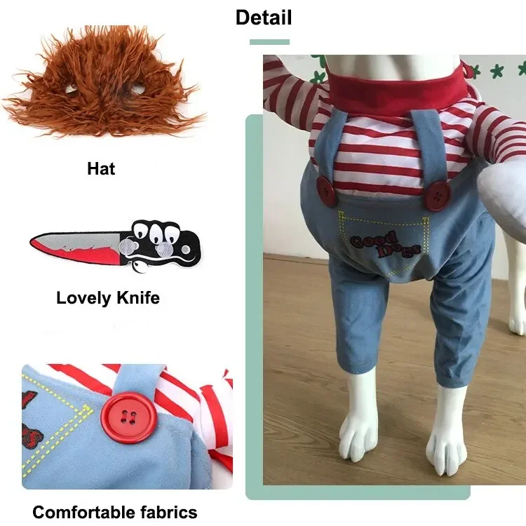 Roupa para Cães e Gatos de Algodão e Poliéster para Festas - Imagem 2