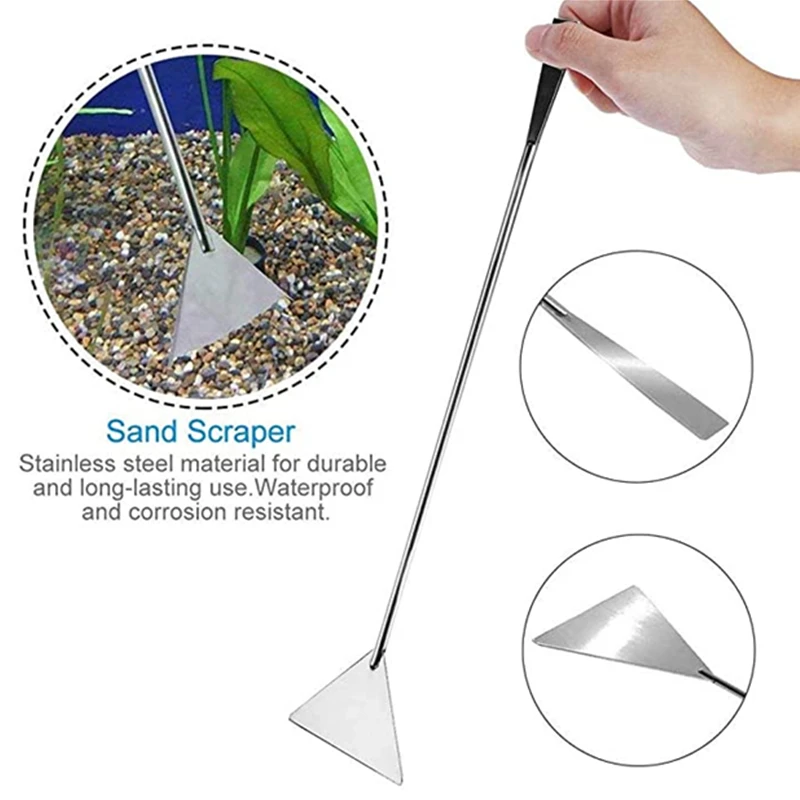 Kit de Ferramentas para Aquário de Aço Inoxidável com Pinça e Tesoura - Imagem 5
