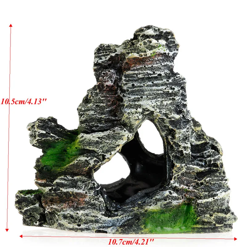 Decoração de Aquário Casa de Resina com Musgo 10,7 cm para Tanque de Peixes - Imagem 5