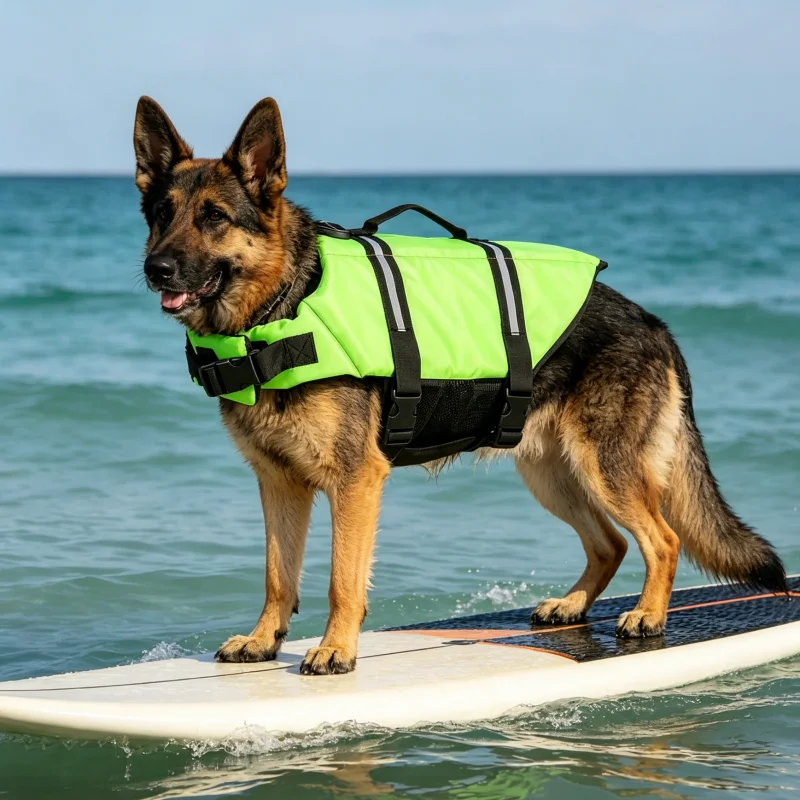 Colete Salva-Vidas para Cães Ajustável e Refletivo, Cores Vibrantes - Imagem 2