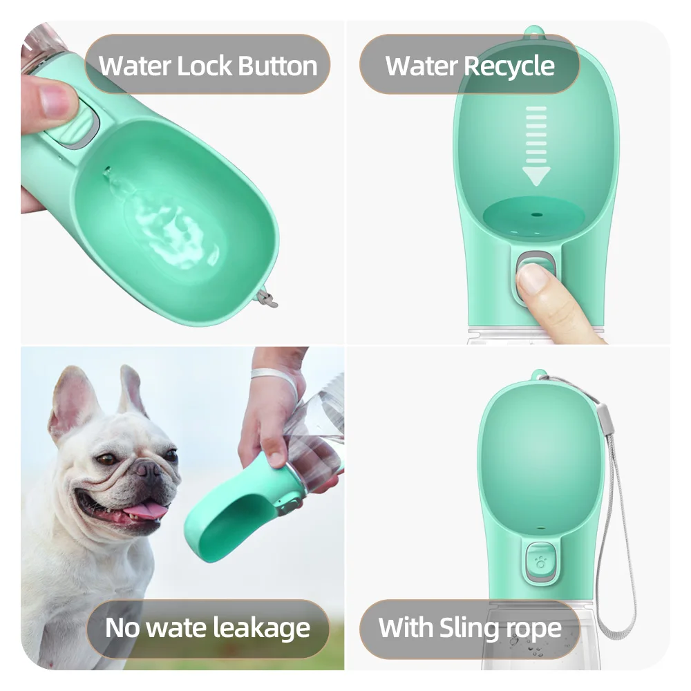 Garrafa Portátil para Cães e Gatos Pequenos e Grandes com Cordão - Imagem 5