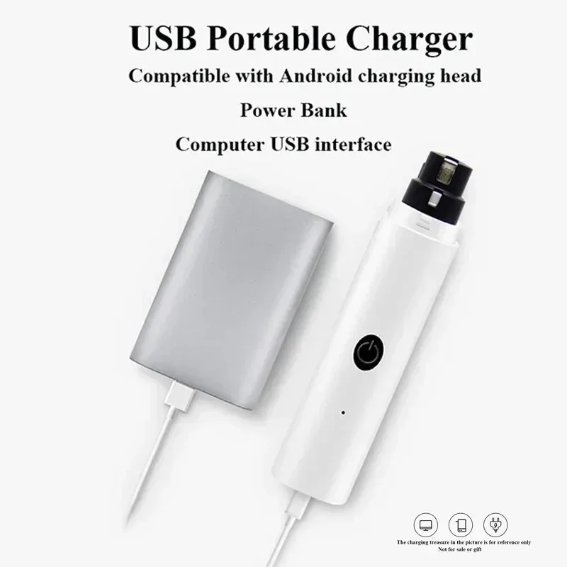 Lixador de Unhas Elétrico para Cães e Gatos Recarregável USB com LED - Image 4