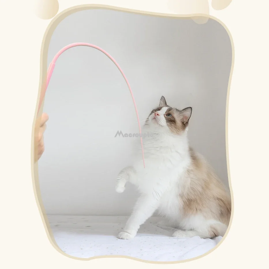 Brinquedo Teaser para Gatos Cauda de Rato 77 cm de Silicone - Imagem 4