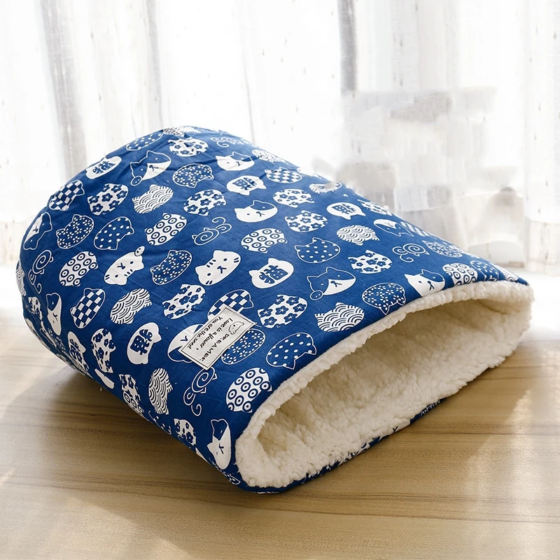 Cama Saco de Dormir para Gatos e Cães de Veludo e Fleece - Image 6