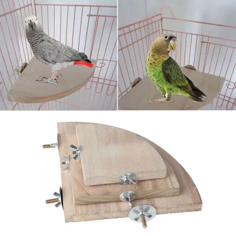 Suporte de Madeira para Pássaros e Roedores em Ventilador com Encaixe na Gaiola - Imagem 3