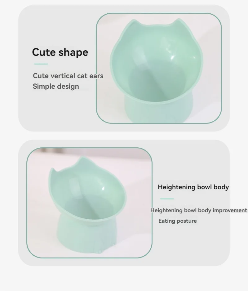 Tigela Elevada para Gatos e Cães com Pés Altos e Proteção de Pescoço - Imagem 5