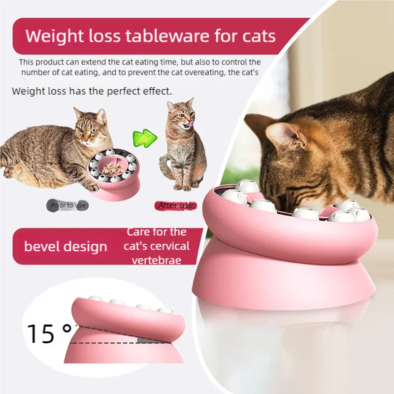 Tigela Interativa para Gatos com 9 Compartimentos Giratórios - Imagem 3