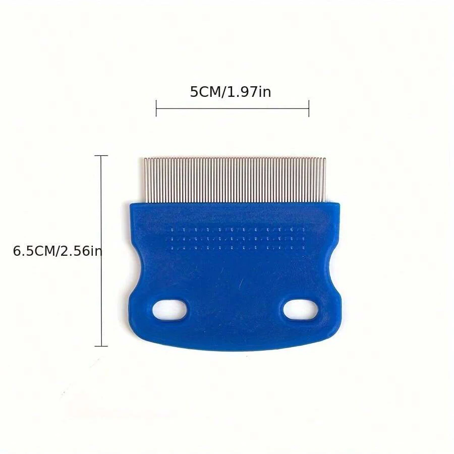 Kit Pente para Pulgas e Piolhos para Cães e Gatos com Dentes Arredondados - Imagem 2