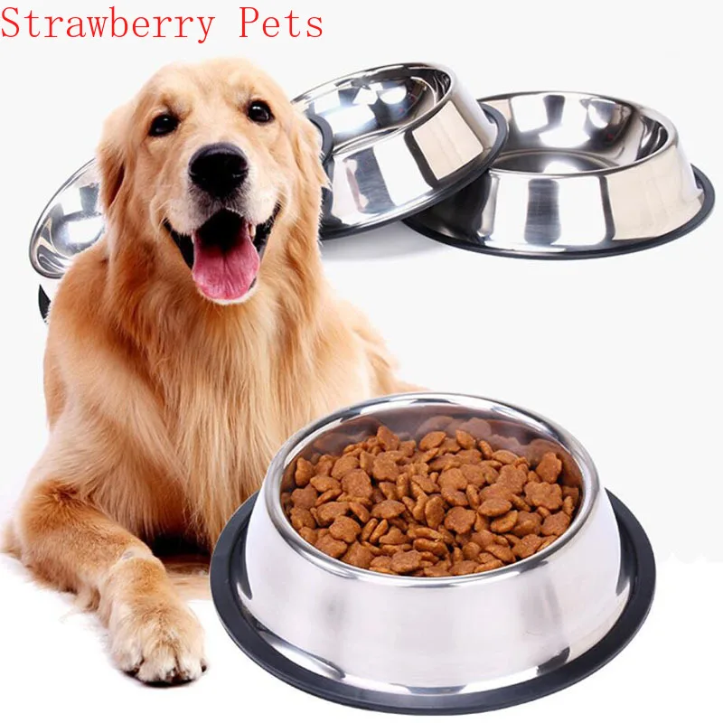 Tigela para Cães e Gatos de Aço Inoxidável com Base Antiderrapante - Imagem 6