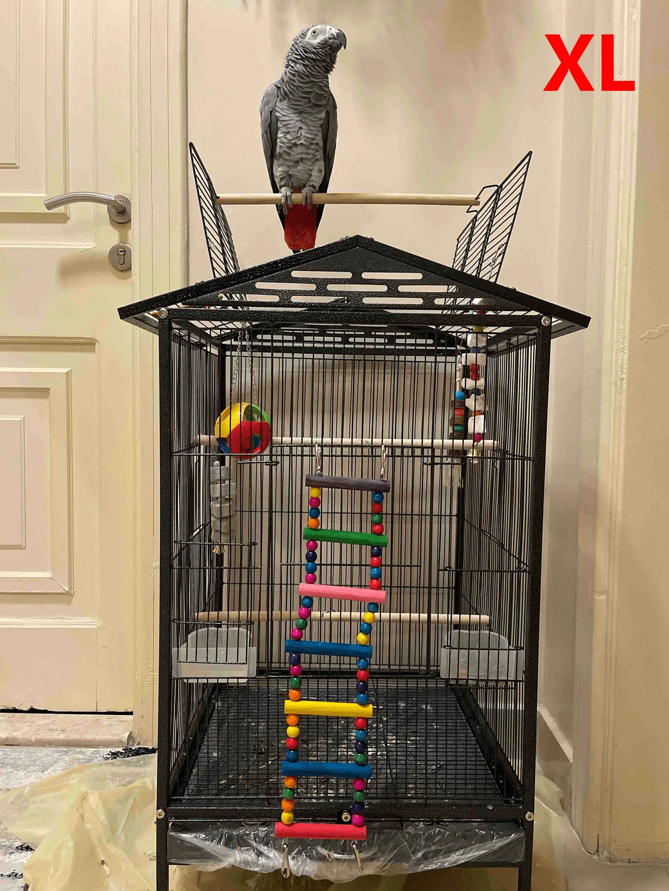 Balanço Escada para Pássaros de Madeira Multicor para Gaiola - Imagem 5