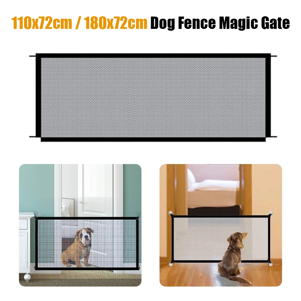 Cerca de Proteção para Cães Dobrável de Nylon com 110x72 cm - Imagem 2