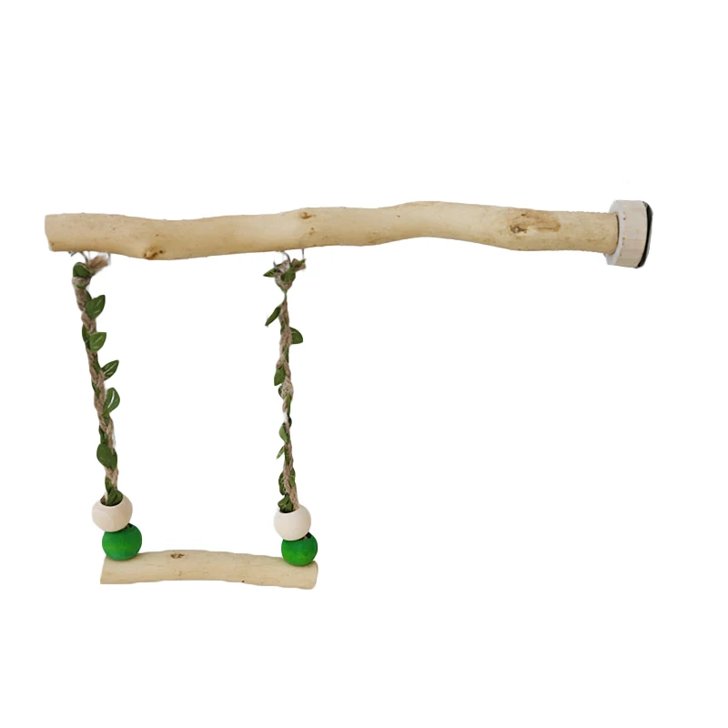Poleiro de Madeira Dupla para Pássaros com Balanço de 26 cm - Imagem 5