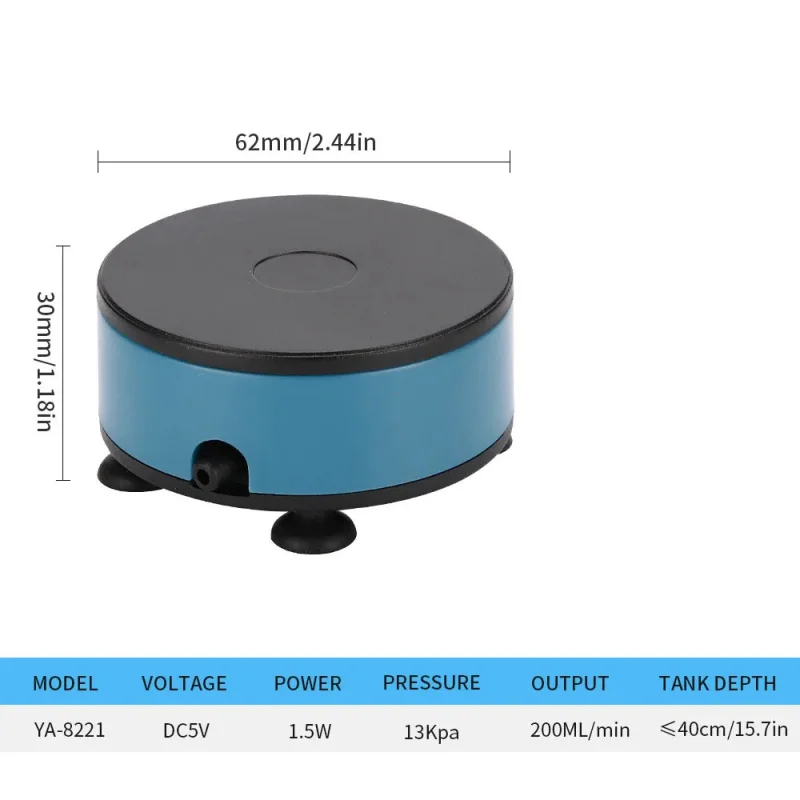 Mini Bomba de Ar USB para Aquário Nano Portátil DC5V - Imagem 6