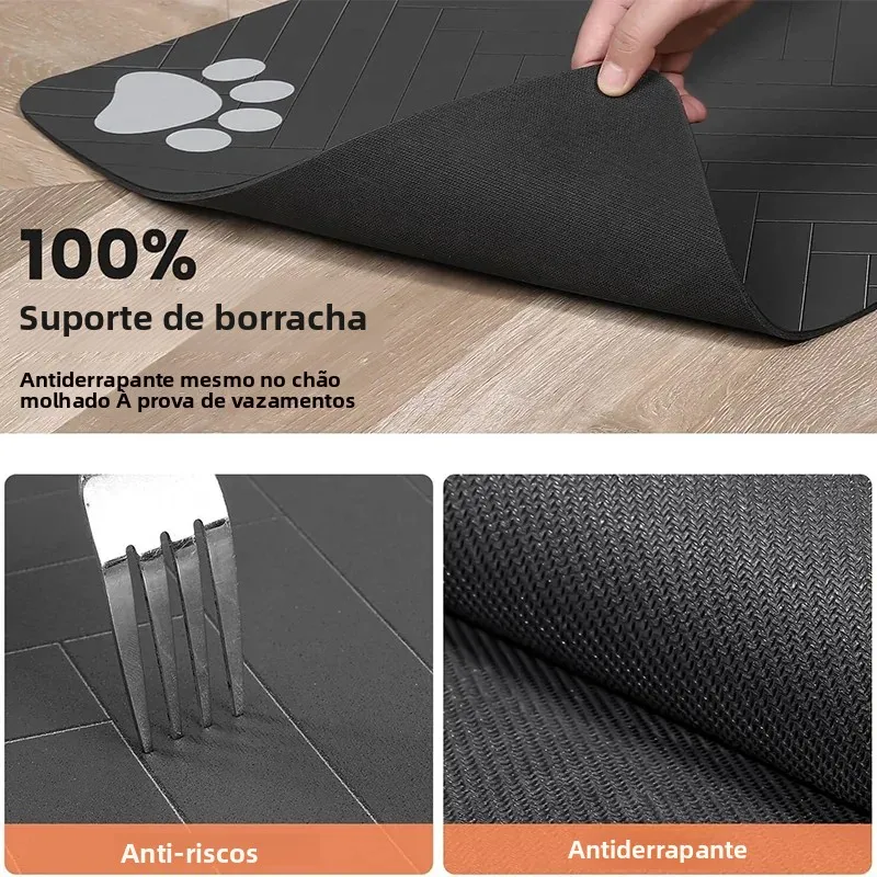 Tapete para Comedouro Cães e Gatos de Secagem Rápida Impermeável - Image 5