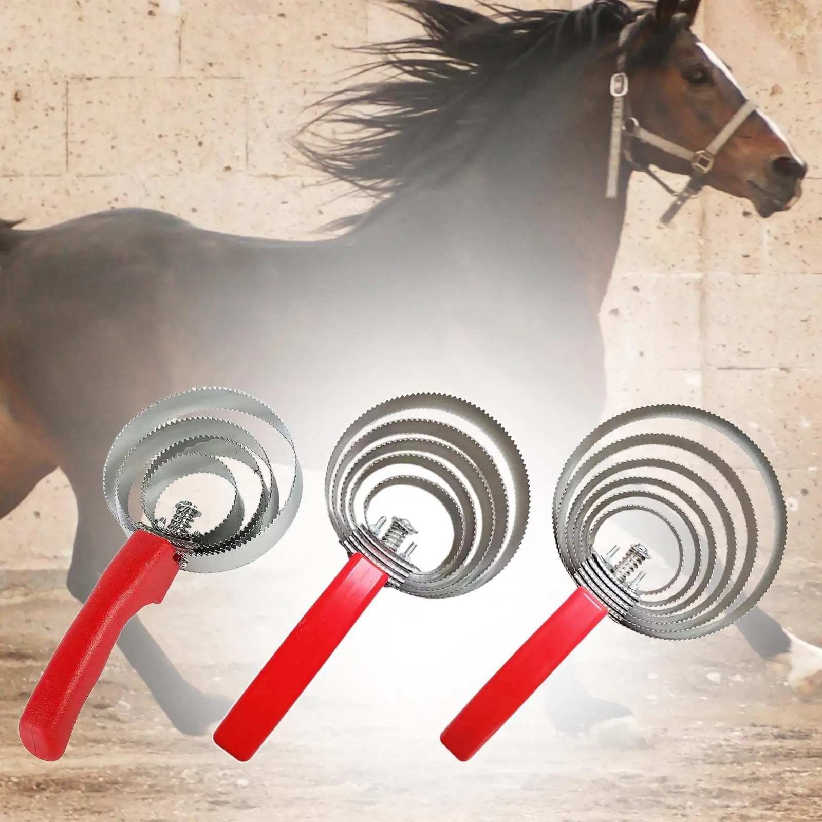 Pente de Curry Reversível para Cães e Cavalos com Punho Antiderrapante - Imagem 2