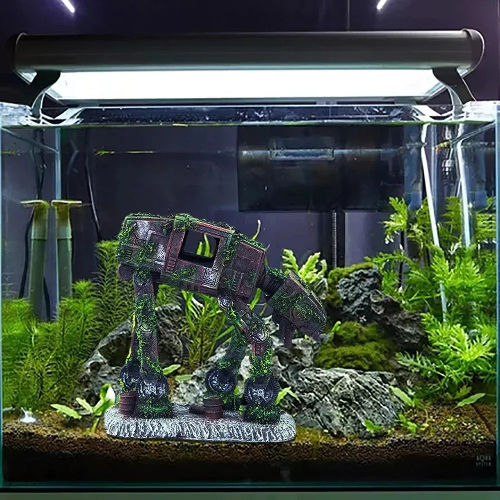 Decoração de Aquário Robô Cão Autobot em Resina - Imagem 2