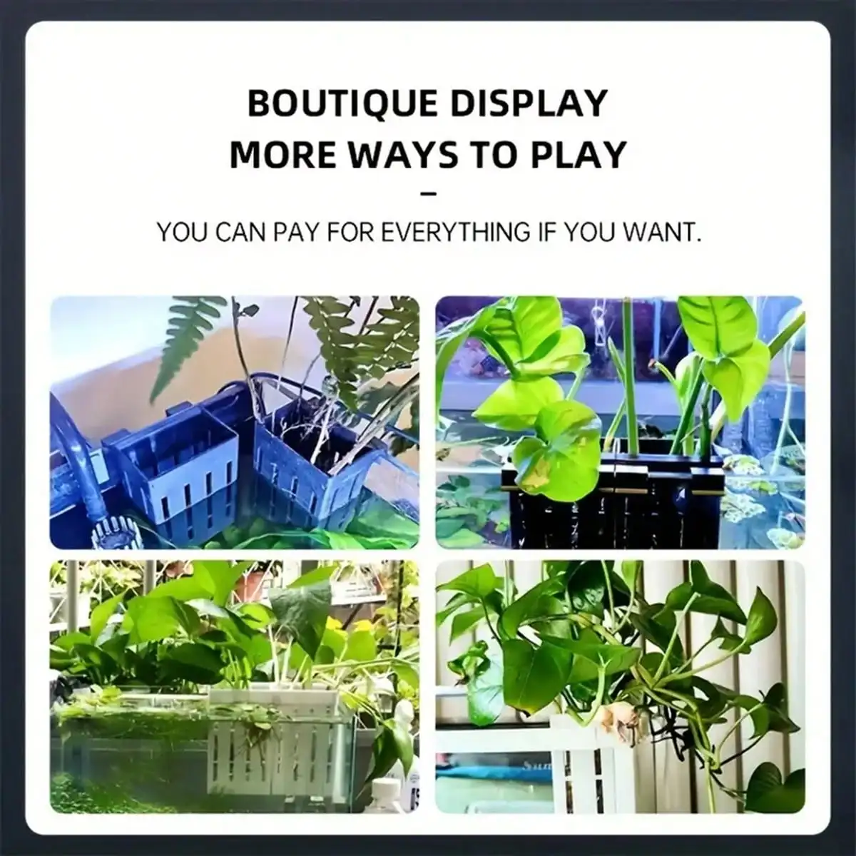Suporte para Plantas de Aquário com Clipe para Vidro de até 1 cm - Imagem 5