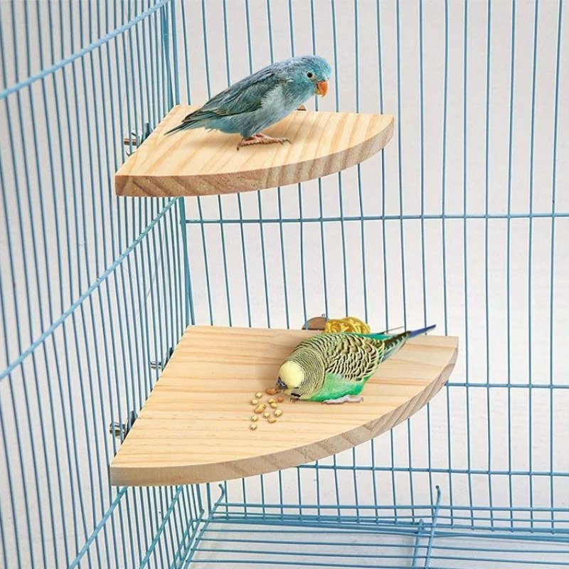 Plataforma de Madeira para Pássaros e Hamsters 13x13 cm com Parafusos - Image 2
