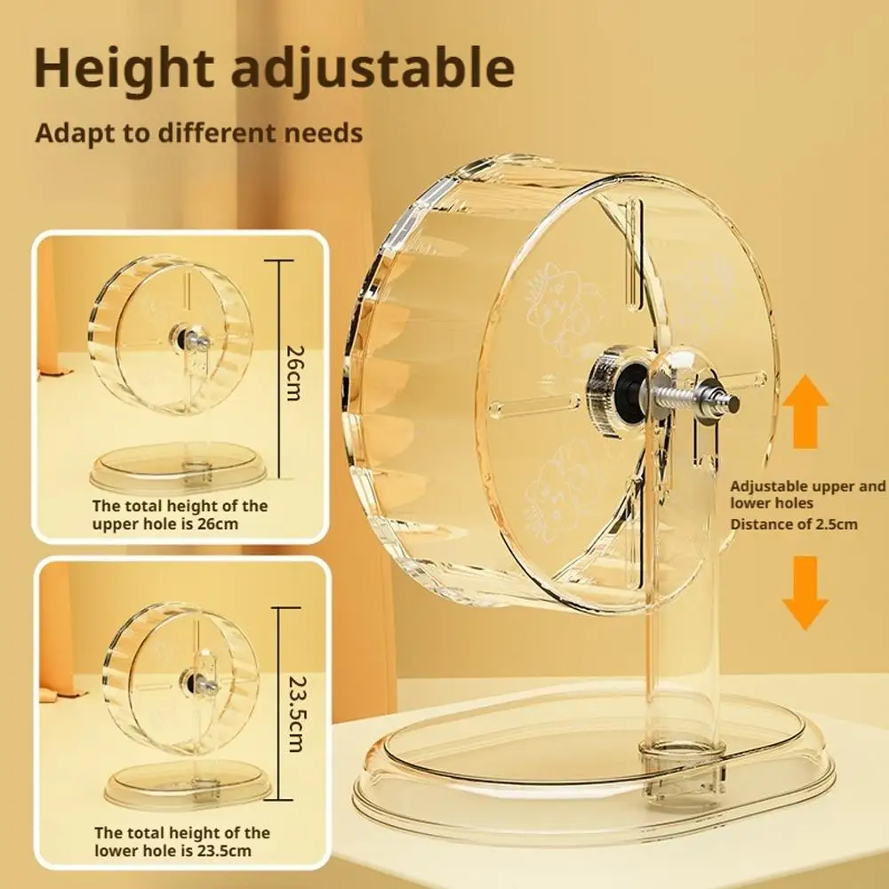 Roda de Exercício para Hamster Transparente 18 cm Silenciosa - Imagem 4