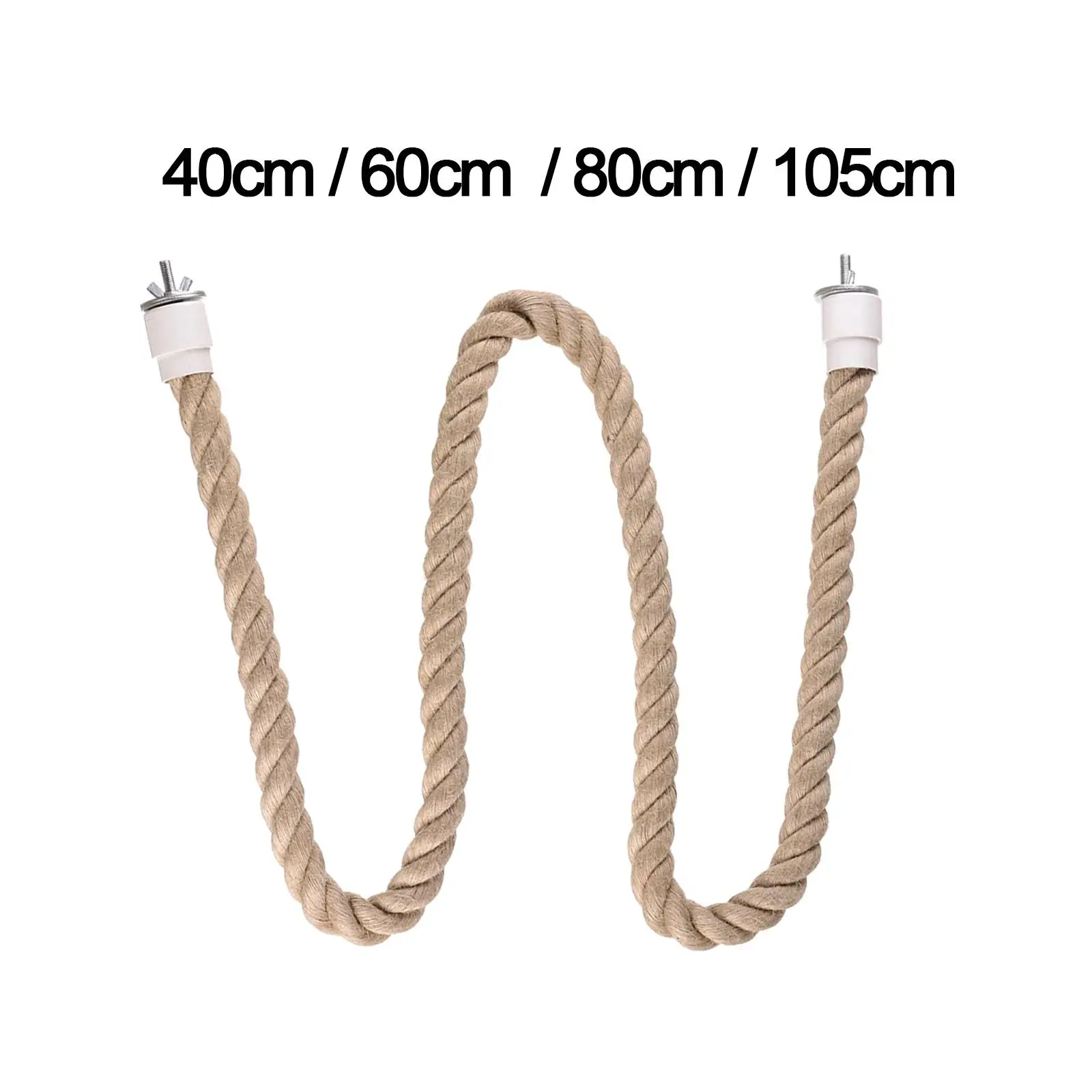 Corda Poleiro para Pássaros de Cânhamo de 40 cm com Encaixe na Gaiola - Imagem 2